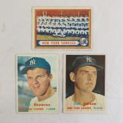 1957 Topps NY Yankees, Skowron & Larsen Cards