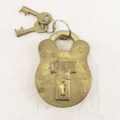 W. Bell & Sons USN Brass Lock #1 with Keys