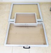 3 Metal & Glass Flea Market Display Cases