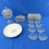 2 Vintage Luncheon Sets, Compote & Bowl