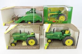 3 John Deere Ertl Tractors & Combine, 3010 & more