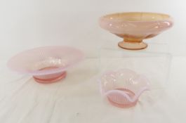 Fenton Cameo & Sheffield Pink Opalescent Glass