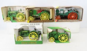 4 Ertl John Deere Tractors, Model A, BO, R & more