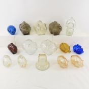 Collection Of Vintage Glass Piggy Banks