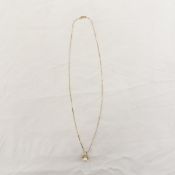 14kt Gold Necklace with Pearl Pendant