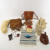 Native Style Leather Pouches, Fox Tail & More