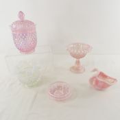 5 Pieces Fenton Opalescent Glass