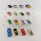 15 Slot Cars & 1 extra body Tyco, MX, AFX, & more