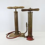 2 Vintage Brass Hand Pumps, Unmarked