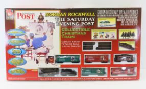 Norman Rockwell Christmas HO Train Set, Sealed