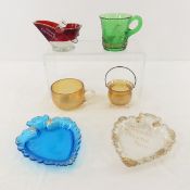 6 Antique Cannon Falls, MN Souvenir Glass Pieces