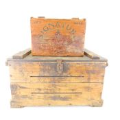 2 Vintage Wood Crates, Stroh Beer & other