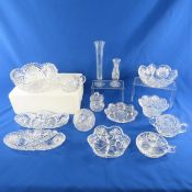 Cut glass & crystal bowls, vases & more
