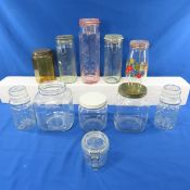 2 Planters Peanut Jars & Other Glass Storage