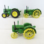 3 Ertl John Deere D Tractors, 1990 Special Edition