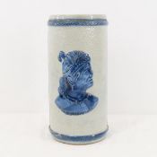 Old Sleepy Eye Cattail Vase 8 3/4