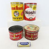 4 Vintage Coffee Tins & more