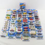 70 Hot Wheels Diecast Cars on cards