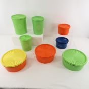 8 Vintage Tupperware Storage Canisters with Lids