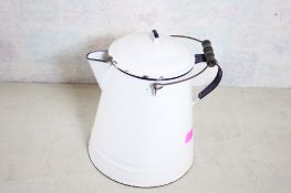 Enamel B&W Cowboy/Campfire Coffee Pot 14