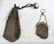 2 Flapper 1920's Mesh & Chain Coin & Other Purses
