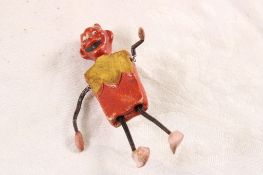 Red Devil Composition Ornament Pin Japan