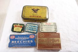 6 Antique Advertising Tins & Boxes