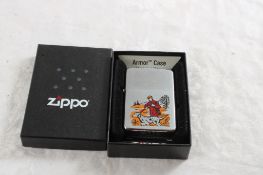 1981 Hunter Pheasant Rifle Dog Zippo Lighter w Box
