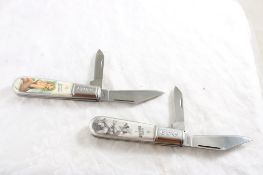 2 Barlow Folding Knives Bombshell, Daniel Boone