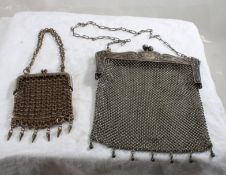 2 Flapper 1920's Chatelaine Coin & Other Purses