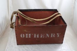 Stadium Vendor Concession Carrier Box OH HENRY