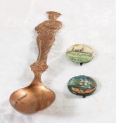 3 WW2 U S Military Battleship Pins & Spoon