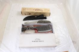 Handmade Cleaver, Cabela's Gut Hook Hunting Knife
