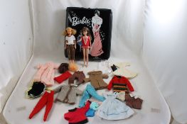 1962 Barbie Case, Skipper & Scooter Dolls, Clothes