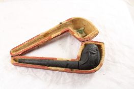 3 Leaf Clover Warranted French Estate Pipe w/Case