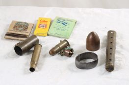 Civil War Band, WW2 Trench Art, Adv. Matchbook