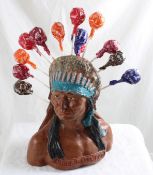 1930s Chief Watta Pop Chalk Lollipop Store Display