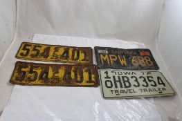 California & Iowa License Plates