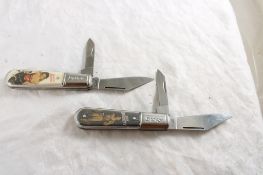 2 Barlow Folding Knives Bombshell, Davy Crockett