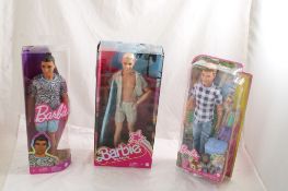 3 Barbie KEN Dolls NIB Ryan Gosling Surfer &others