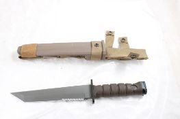 TANTO USMC Ontario Knife Co. F/B. Knife w/Sheath