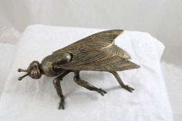 Brass House Fly Insect Lidded Ashtray 7