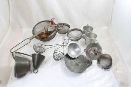Vintage Kitchen Utensils Beaters, Strainers, Plus
