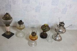 Lot of Antique Oil Lamps