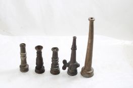 5 Brass Hose Nozzles- Fairy & Others