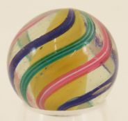 Yellow Solid Core, Swirl Marble 1