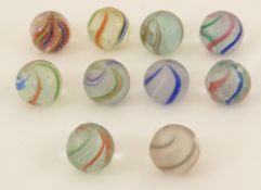 10 Handmade German Marbles 19/32