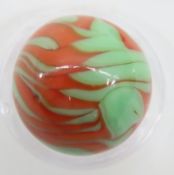 Green & Red Christensen Flame Marble