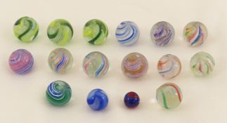 16 Vintage Pee Wee Marbles