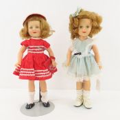 2 Ideal 1950's ST-12 Vinyl Shirley Temple Dolls